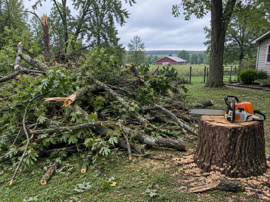 Illustrative sample: Storm & brush cleanup